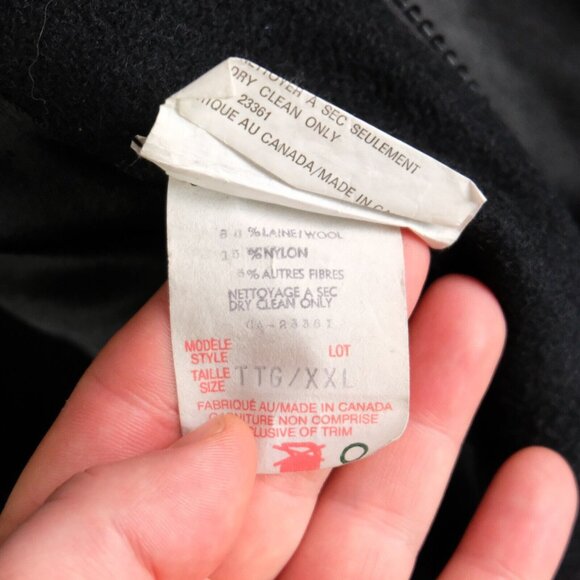 Vintage Curque Du Soleil Bomber Jacket Mens XXL 2XL Black Leather Wool Oversized - Picture 10 of 11